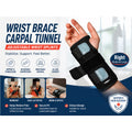 Wrist Brace for Carpal Tunnel, Adjustable Wrist Splint Support for Tendonitis, Arthritis, Pain Relief, Right Hand, Medium/Large for Men Women