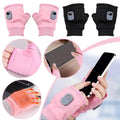 Rechargeable Heated Half Finger Gloves 3 Speed Temperature Control Touch Screen Heating Gloves for Winter Office Work