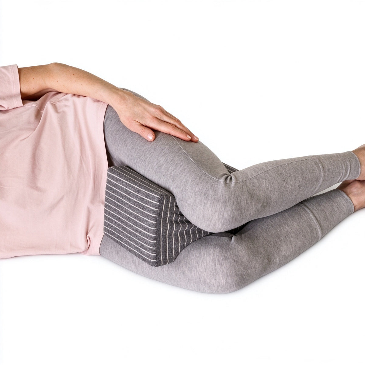 Ergonomic Knee Pillow for Side Sleepers, Hip & Joint Pain Relief Support Pillow with Removable Washable Cover, 25×20×15cm Leg Cushion
