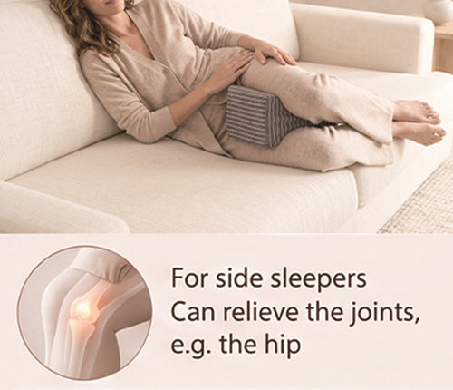 Ergonomic Knee Pillow for Side Sleepers, Hip & Joint Pain Relief Support Pillow with Removable Washable Cover, 25×20×15cm Leg Cushion