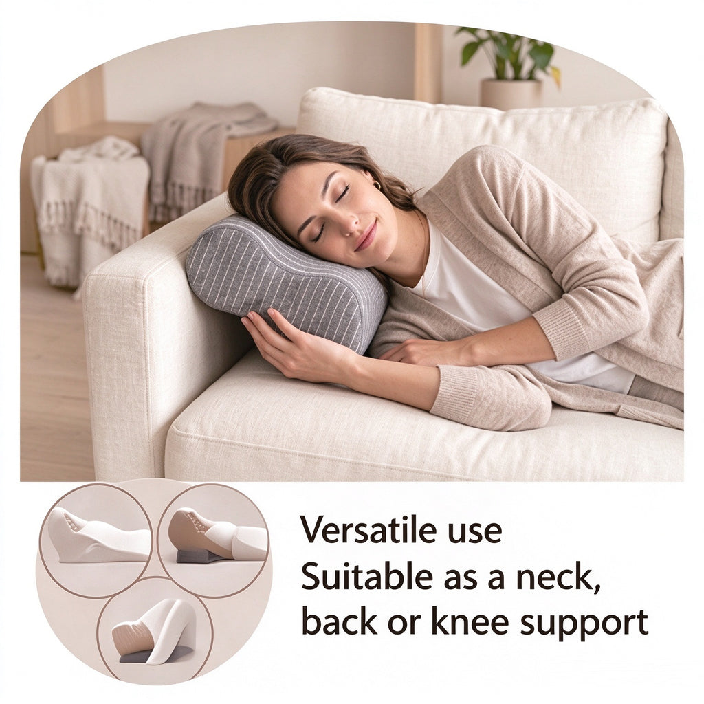 Multifunctional Ergonomic Support Cushion, Versatile Pillow for Neck, Back and Knee Support, Removable Washable Cover