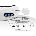 U-Shaped Neck Massage Pillow, Grey Travel Massager Pillow with Memory Foam & Velvet Cover grey color