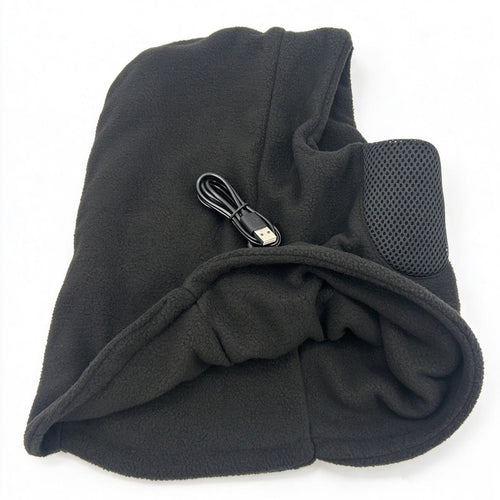 Heated Balaclava with 3000mAh Rechargeable Battery, Breathable Anti-Fog Winter Fleece Hood for Skiing Cycling Hiking Fishing
