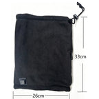 Heated Neck Warmer Gaiter, Rechargeable Double Fleece Windproof Heating Neck Face Cover